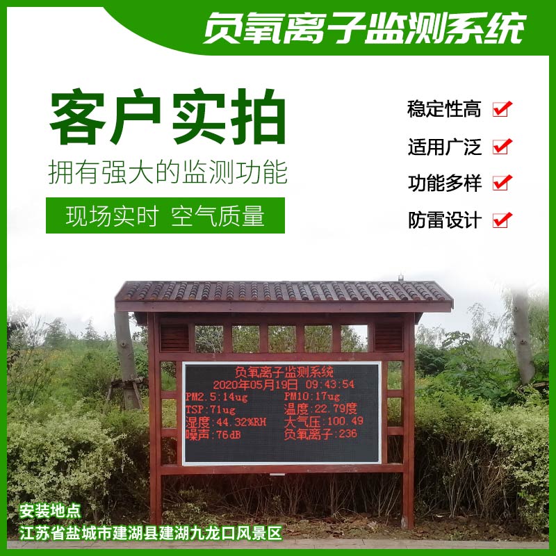 去公園吸氧，看看負(fù)氧離子在線監(jiān)測(cè)儀！
